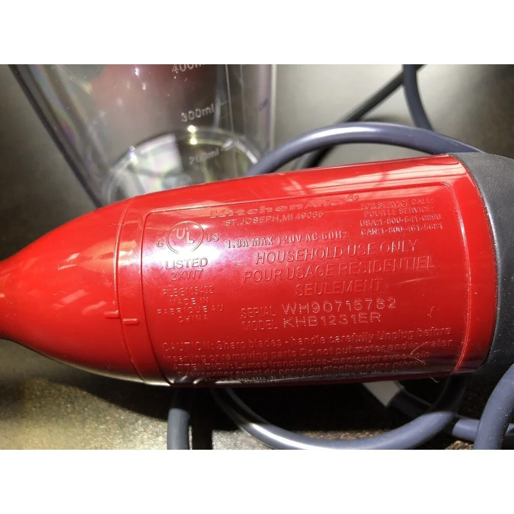 KitchenAid Red Immersion Hand Blender - Powerful Home Kitchen Tool